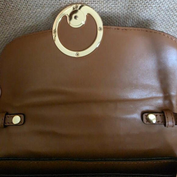 Michael kors Signature Small Fulton Flap Gusset Crossbody in Brown/Acorn - Picture 6 of 14